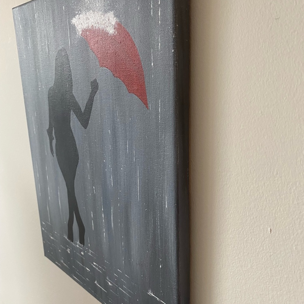 Girl with red umbrella painting recreation - Picture 2 of 3